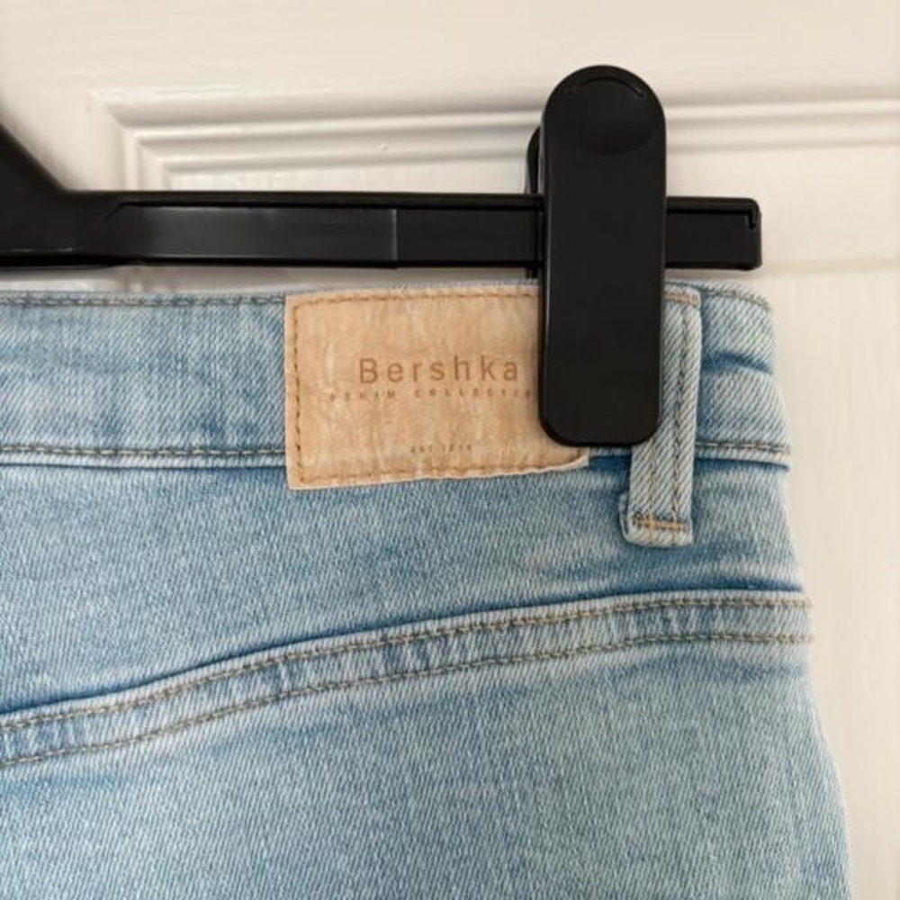 Black ItemLight blue Bershka flare jeans